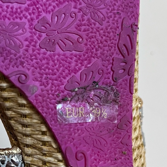 Poetic License Metallic Flower Sandals 39.5 - Picture 11 of 12